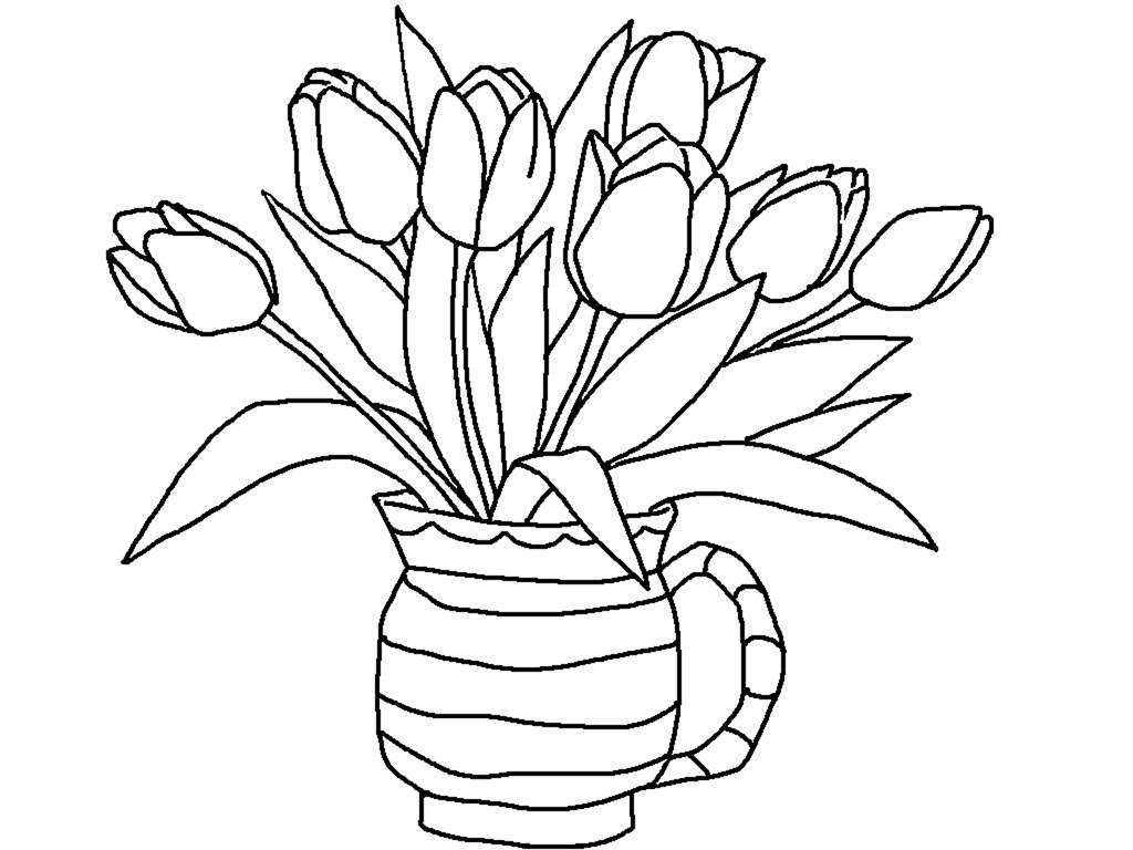 Página para colorir: Tulipa (Natureza) #161619 - Páginas para Colorir Imprimíveis Gratuitamente