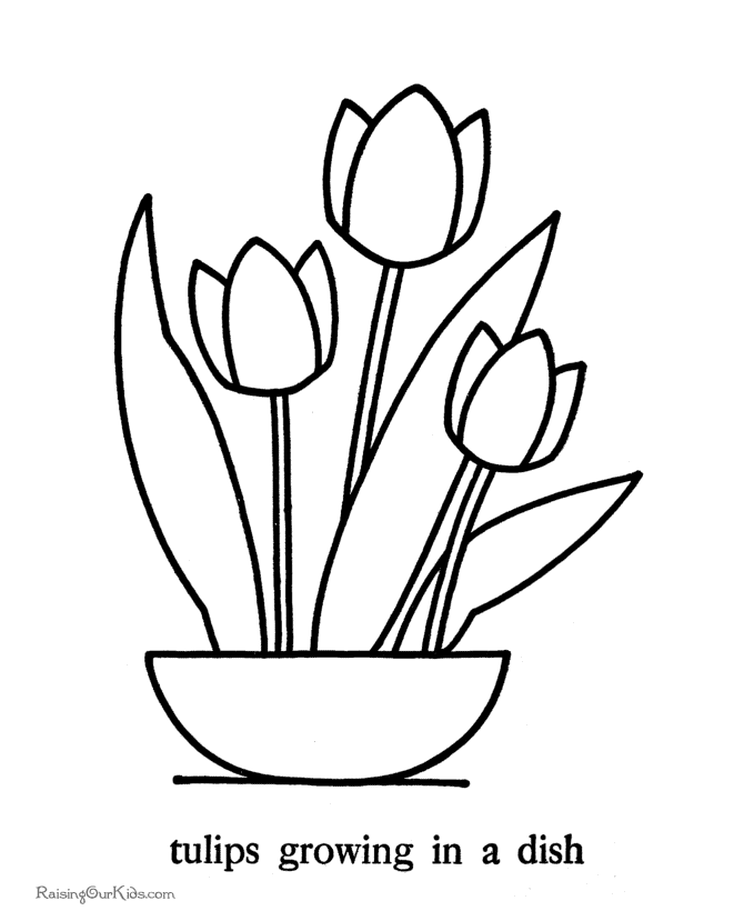 Página para colorir: Tulipa (Natureza) #161646 - Páginas para Colorir Imprimíveis Gratuitamente