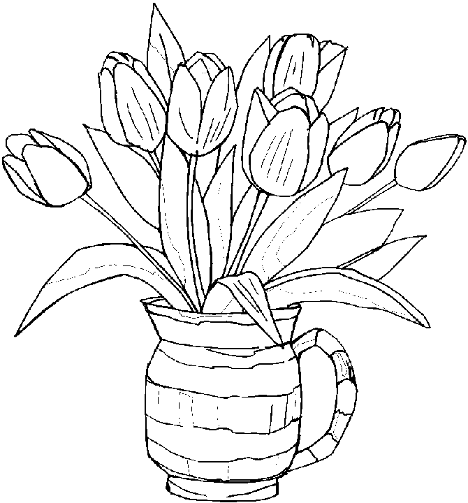 Página para colorir: Tulipa (Natureza) #161653 - Páginas para Colorir Imprimíveis Gratuitamente