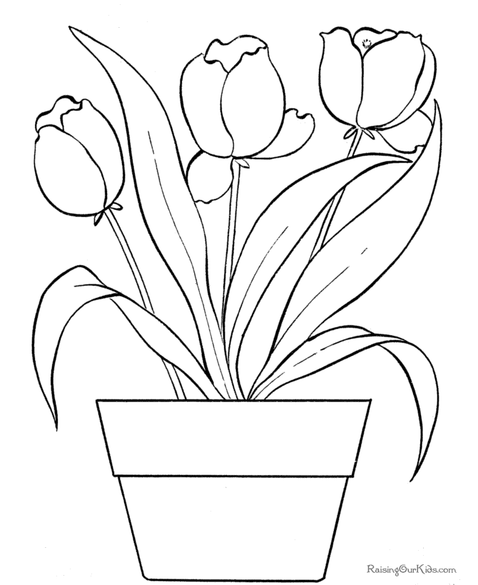 Página para colorir: Tulipa (Natureza) #161661 - Páginas para Colorir Imprimíveis Gratuitamente