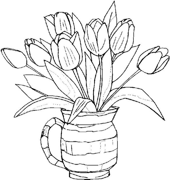 Página para colorir: Tulipa (Natureza) #161689 - Páginas para Colorir Imprimíveis Gratuitamente