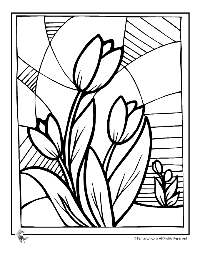 Página para colorir: Tulipa (Natureza) #161726 - Páginas para Colorir Imprimíveis Gratuitamente
