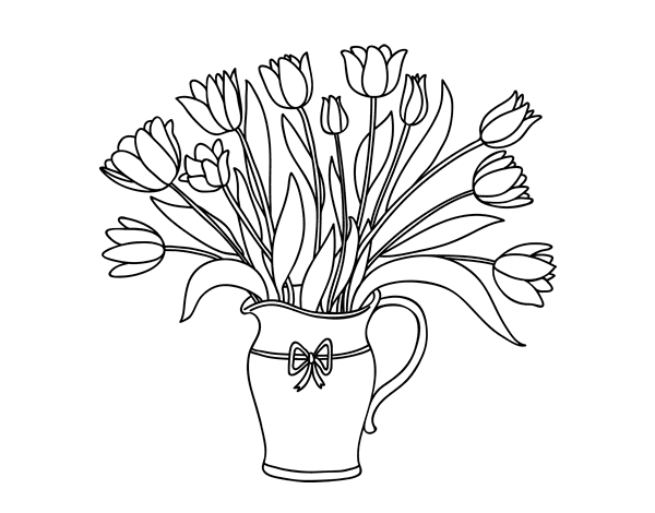 Página para colorir: Tulipa (Natureza) #161746 - Páginas para Colorir Imprimíveis Gratuitamente