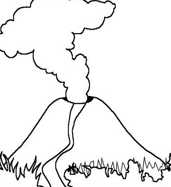 Página para colorir: Vulcão (Natureza) #166596 - Páginas para Colorir Imprimíveis Gratuitamente