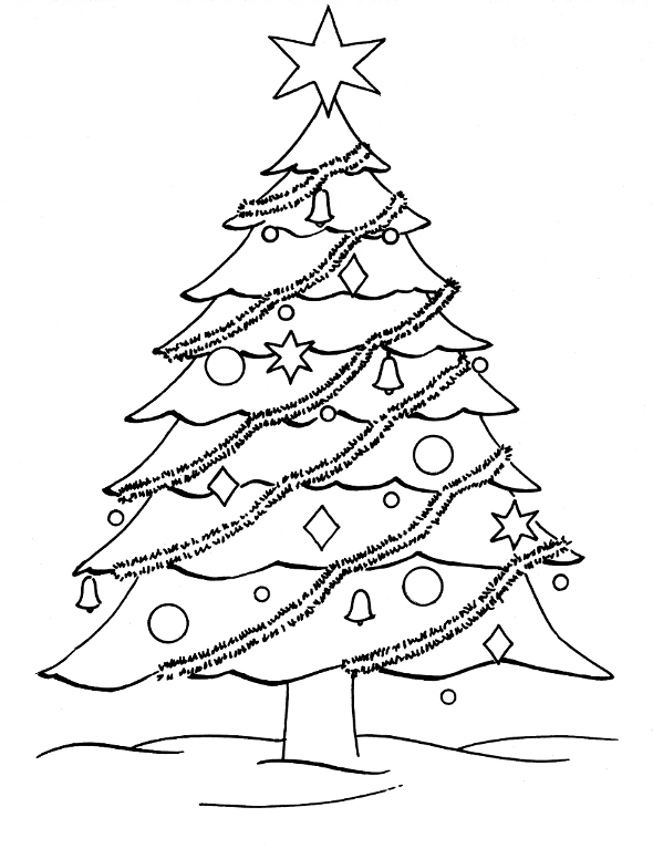Página para colorir: árvore de Natal (Objetos) #167458 - Páginas para Colorir Imprimíveis Gratuitamente