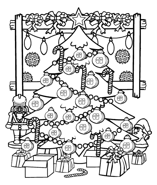 Página para colorir: árvore de Natal (Objetos) #167473 - Páginas para Colorir Imprimíveis Gratuitamente