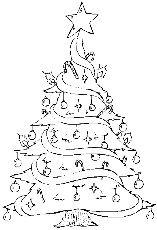 Página para colorir: árvore de Natal (Objetos) #167497 - Páginas para Colorir Imprimíveis Gratuitamente