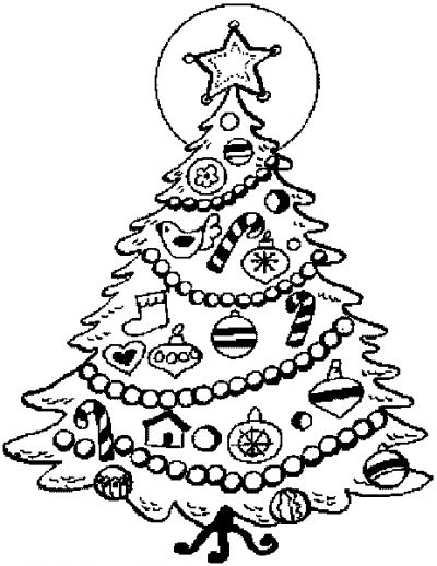Página para colorir: árvore de Natal (Objetos) #167513 - Páginas para Colorir Imprimíveis Gratuitamente