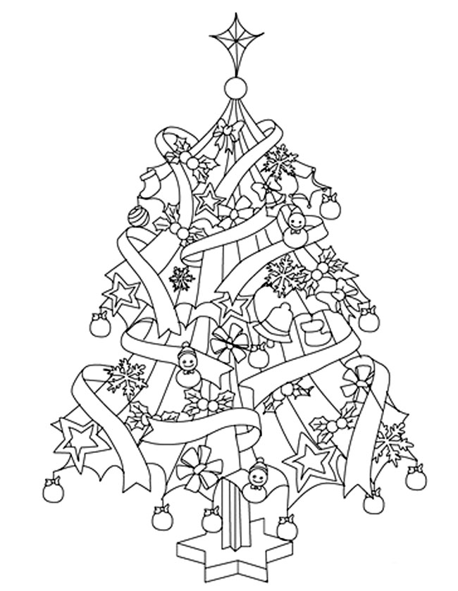 Página para colorir: árvore de Natal (Objetos) #167549 - Páginas para Colorir Imprimíveis Gratuitamente