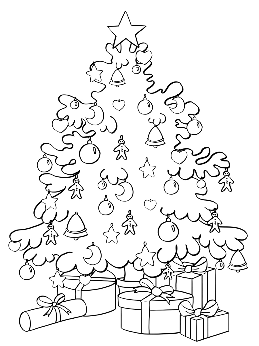 Página para colorir: árvore de Natal (Objetos) #167565 - Páginas para Colorir Imprimíveis Gratuitamente