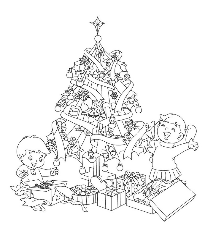 Página para colorir: árvore de Natal (Objetos) #167567 - Páginas para Colorir Imprimíveis Gratuitamente