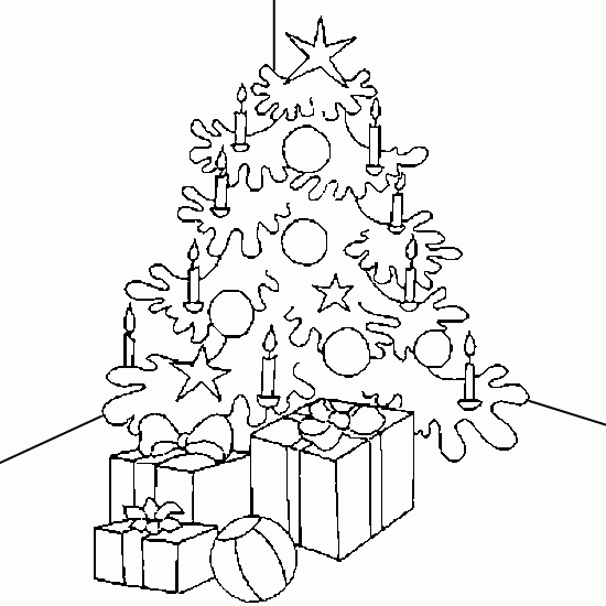 Página para colorir: árvore de Natal (Objetos) #167587 - Páginas para Colorir Imprimíveis Gratuitamente