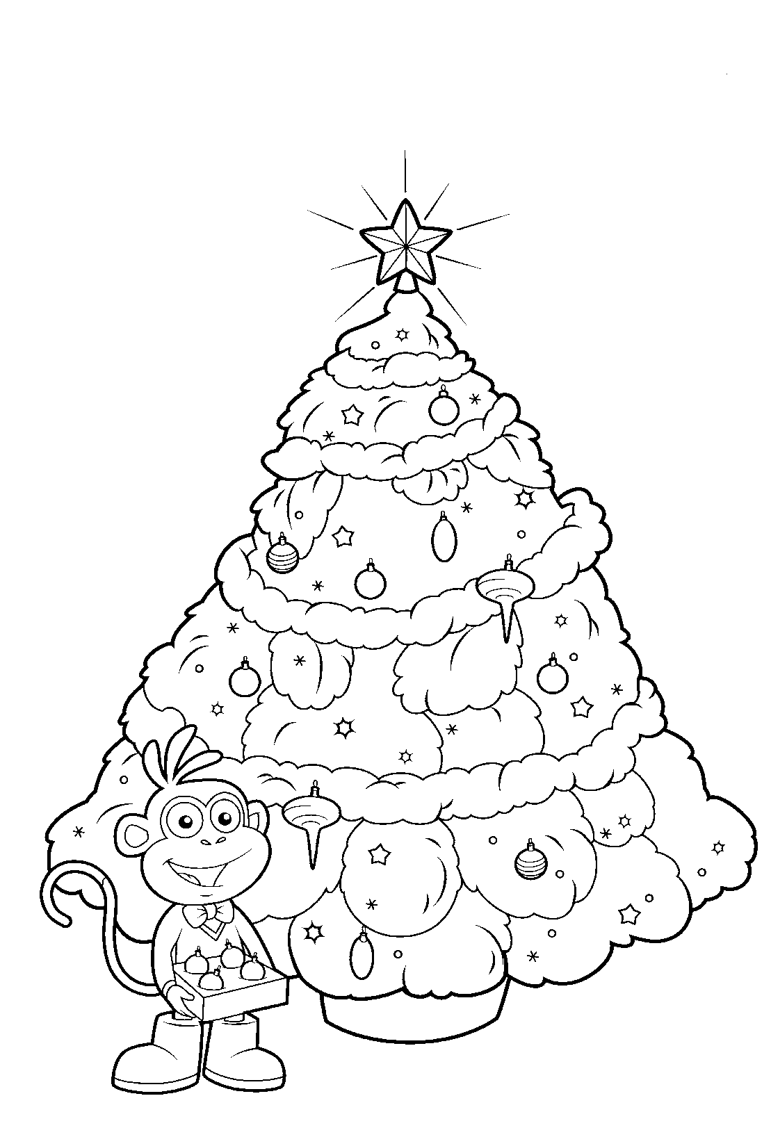 Página para colorir: árvore de Natal (Objetos) #167661 - Páginas para Colorir Imprimíveis Gratuitamente