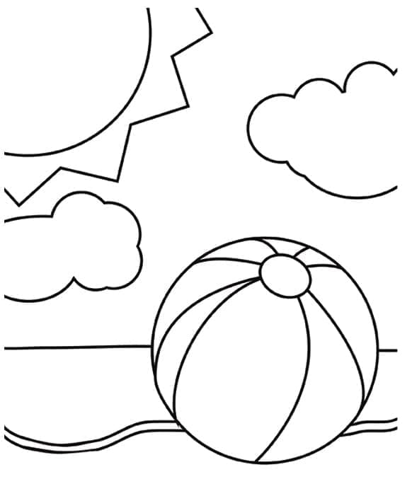 Desenho gratuito Bola de Praia #207074 da colecao Objetos para imprimir
