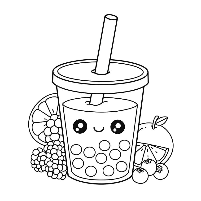 Desenho gratuito Bubble Tea #221516 da colecao Objetos para imprimir