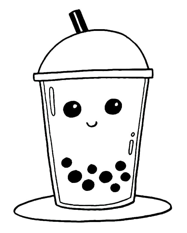 Ilustração de Bubble Tea #221527 para colorir, parte da coleção Objetos
