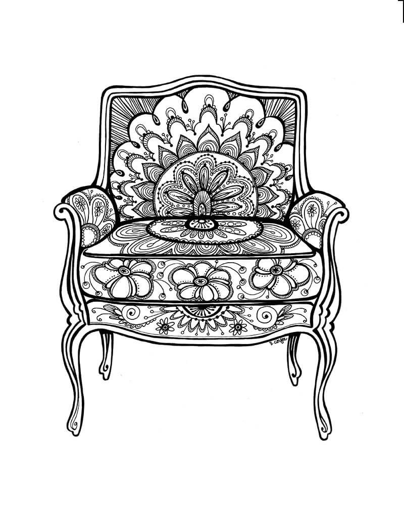 Desenho gratuito Cadeira #180473 da colecao Objetos para imprimir