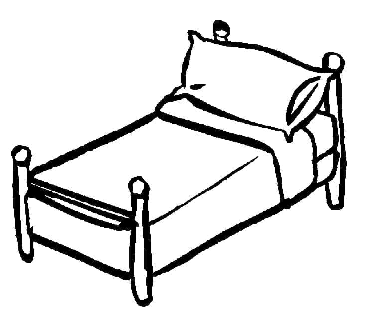 Linda página de Cama #188171 para colorir, da coleção Objetos, baixe grátis