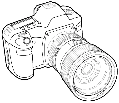 Desenho gratuito Câmera Fotográfica #119738 da colecao Objetos para imprimir