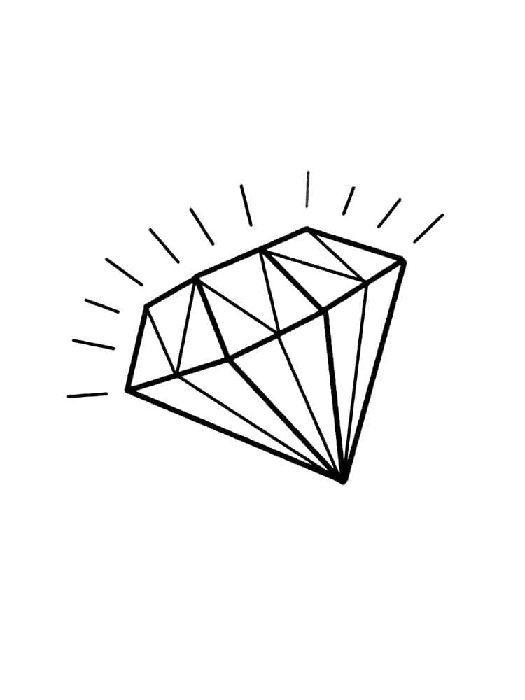 Desenho gratuito Diamante #202842 da colecao Objetos para imprimir