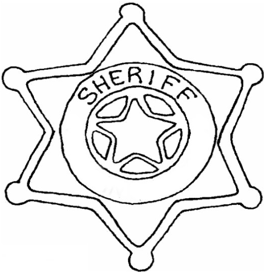 Página para colorir: estrela do xerife (Objetos) #118689 - Páginas para Colorir Imprimíveis Gratuitamente