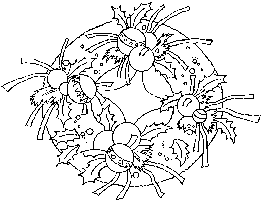 Página para colorir: guirlanda de natal (Objetos) #169390 - Páginas para Colorir Imprimíveis Gratuitamente