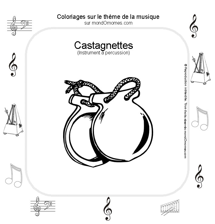 Página para colorir: Instrumentos musicais (Objetos) #167184 - Páginas para Colorir Imprimíveis Gratuitamente