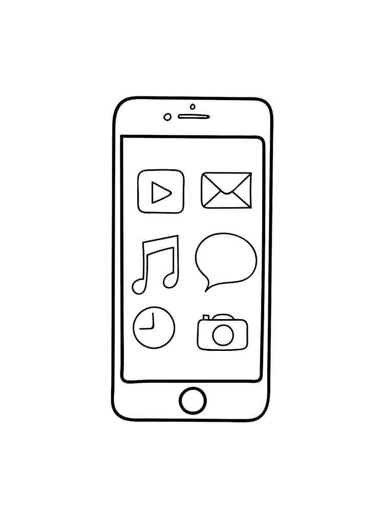 Desenho gratuito iPhone e iPad #191800 da colecao Objetos para imprimir