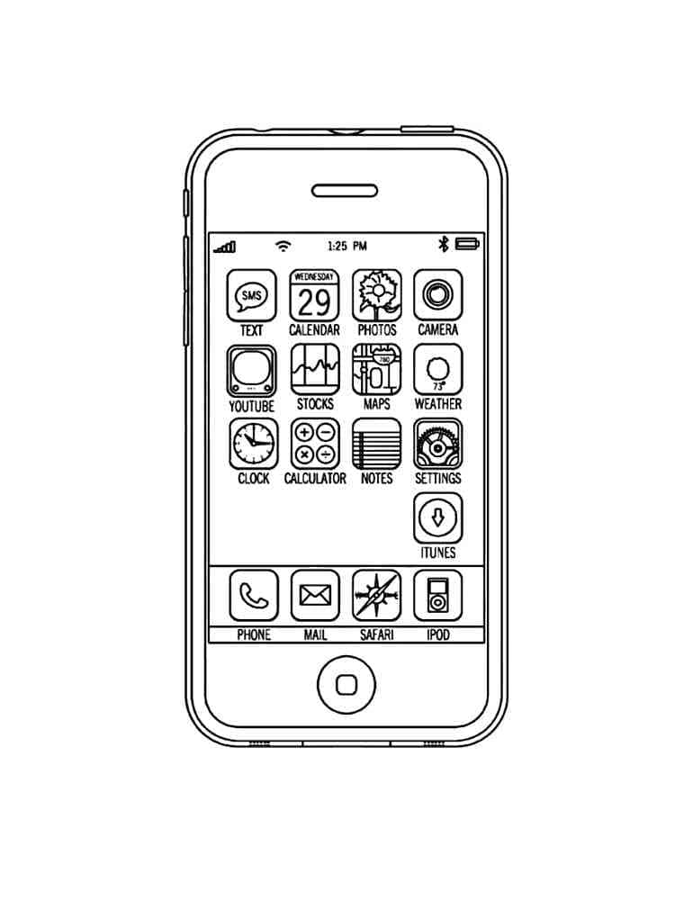 Desenho gratuito iPhone e iPad #191801 da colecao Objetos para imprimir