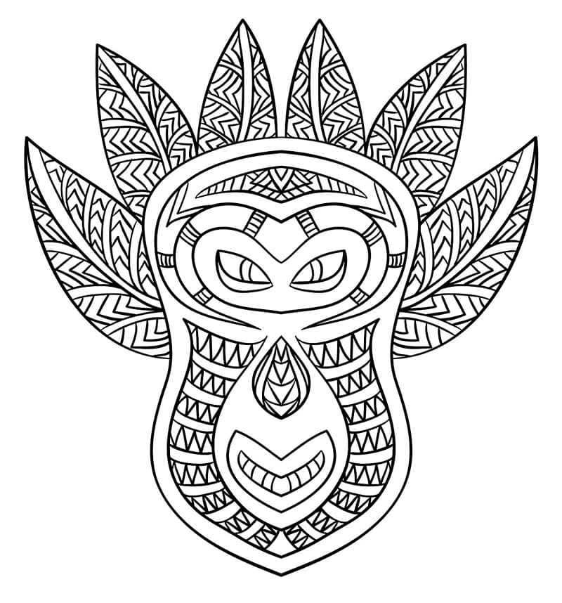 Desenho gratuito Máscara Africana #219158 da colecao Objetos para imprimir