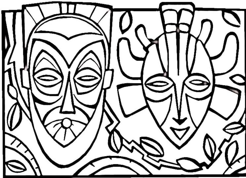 Desenho gratuito Máscara Africana #219171 da colecao Objetos para imprimir