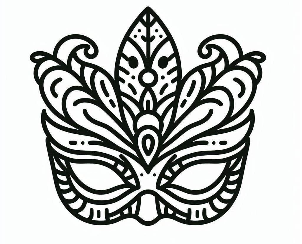 Desenho imprimível de Máscara de Carnaval #216543 para colorir, pertence à coleção Objetos Desenho imprimível de Máscara de Carnaval #216543 para colorir, pertence à coleção Objetos