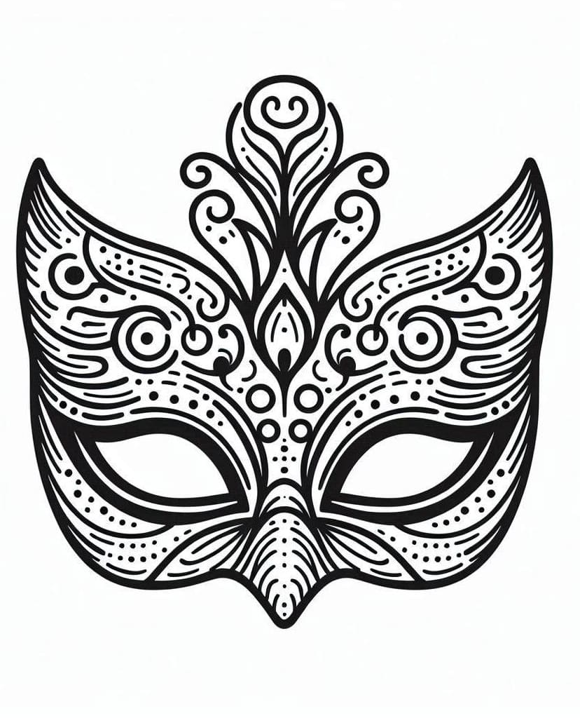 Desenho gratuito Máscara de Carnaval #216552 da colecao Objetos para imprimir