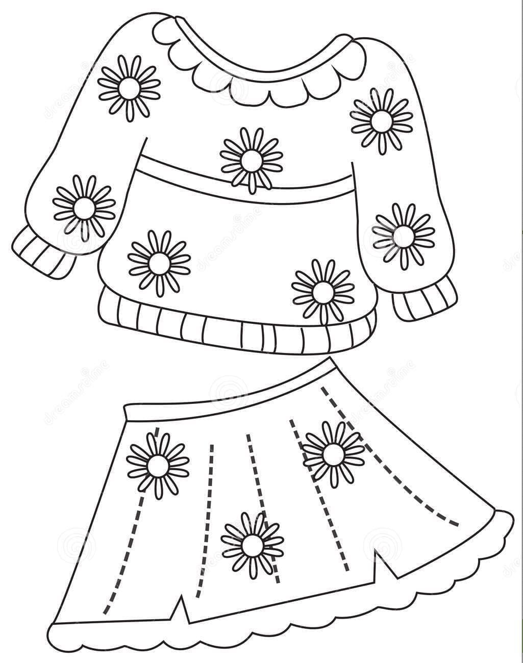 Desenho gratuito Saia #191558 da colecao Objetos para imprimir
