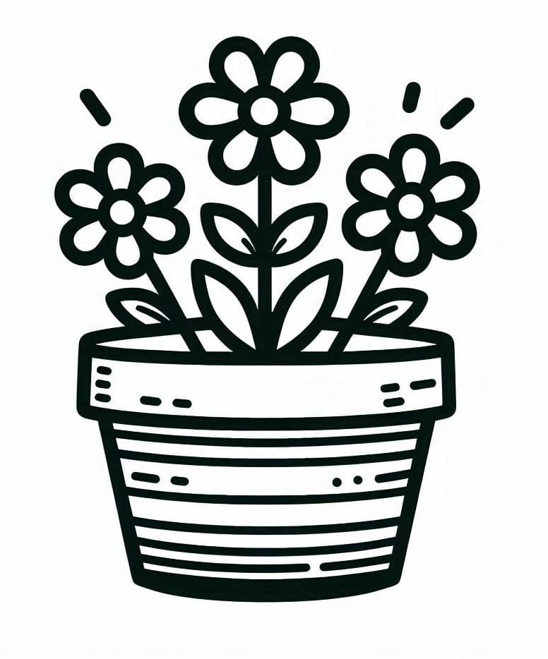 Desenho gratuito Vaso de Flores #221249 da colecao Objetos para imprimir