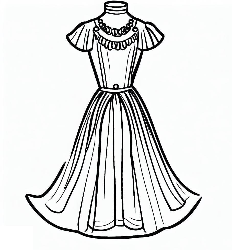 Desenho gratuito Vestido #186185 da colecao Objetos para imprimir