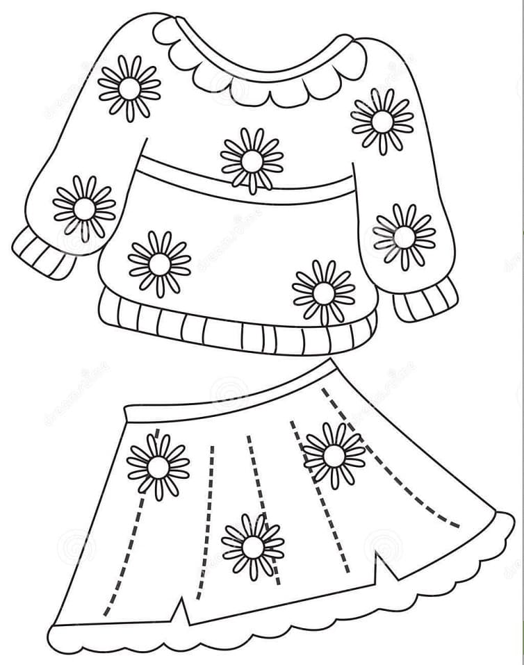 Desenho gratuito Vestido #186190 da colecao Objetos para imprimir