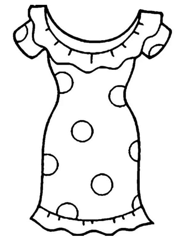 Desenho gratuito Vestido #186194 da colecao Objetos para imprimir