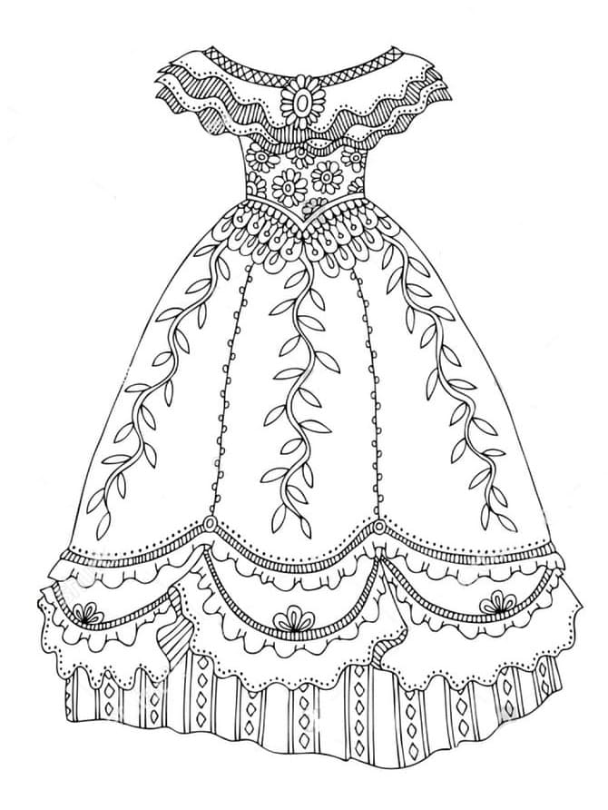Desenho gratuito Vestido #186198 da colecao Objetos para imprimir