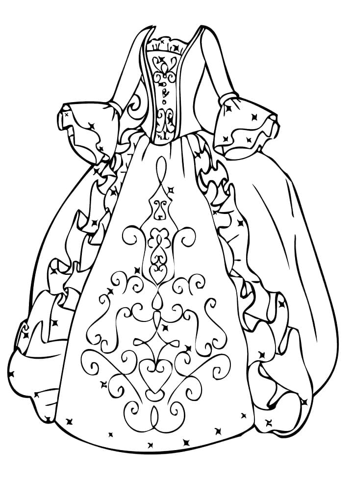 Desenho gratuito Vestido #186211 da colecao Objetos para imprimir