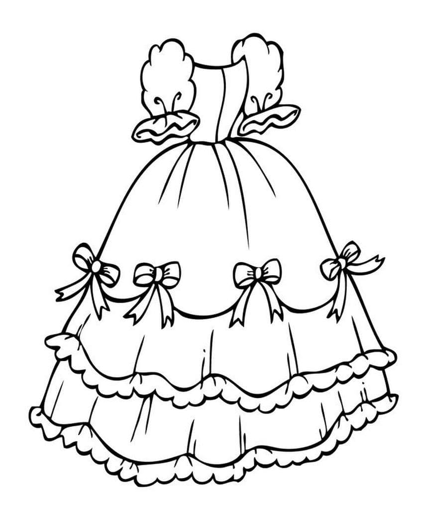 Desenho gratuito Vestido #186222 da colecao Objetos para imprimir