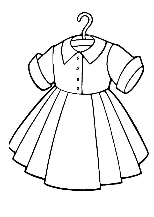 Desenho gratuito Vestido #186226 da colecao Objetos para imprimir