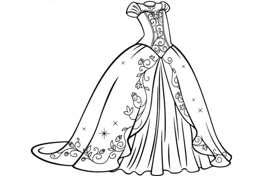 Desenho gratuito Vestido #186227 da colecao Objetos para imprimir