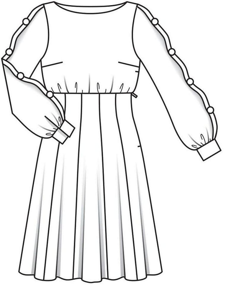 Desenho gratuito Vestido #186230 da colecao Objetos para imprimir