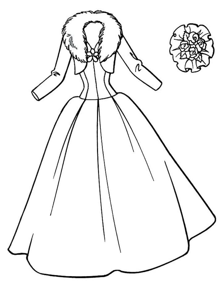 Desenho gratuito Vestido #186239 da colecao Objetos para imprimir