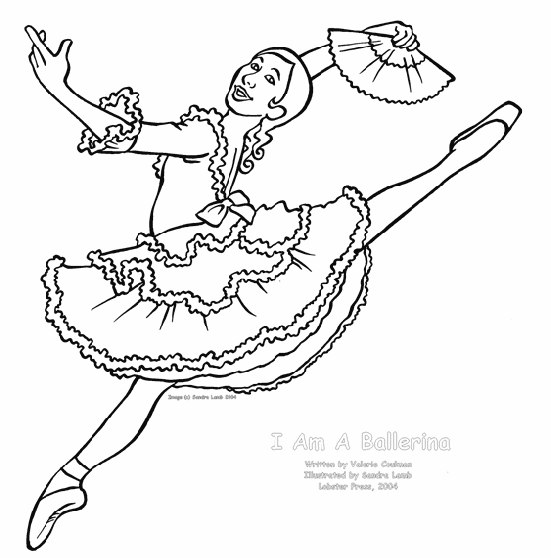 Página para colorir: dançarina / dançarina (Ofícios e Profissões) #92334 - Páginas para Colorir Imprimíveis Gratuitamente
