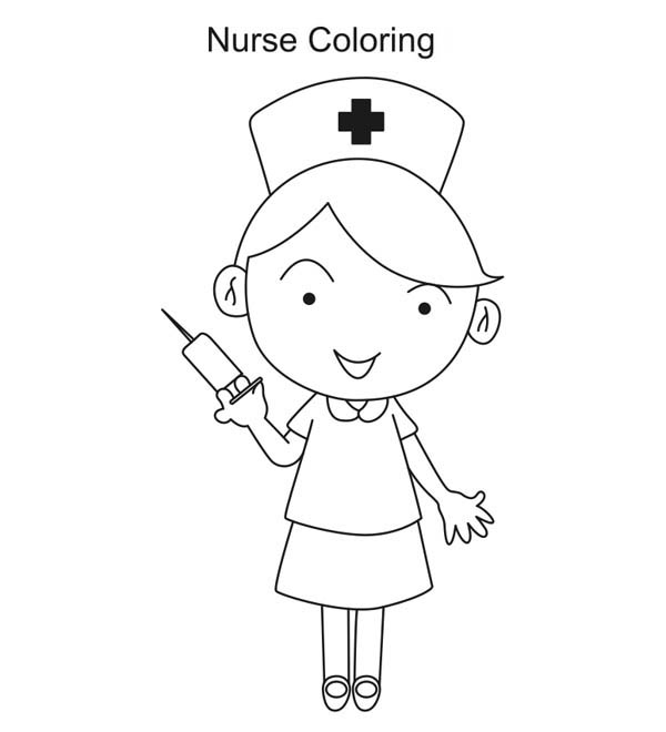 Página para colorir: Enfermeira / Enfermeira (Ofícios e Profissões) #170392 - Páginas para Colorir Imprimíveis Gratuitamente