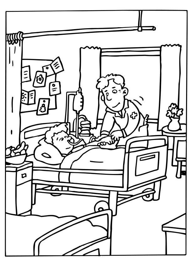Página para colorir: Enfermeira / Enfermeira (Ofícios e Profissões) #170430 - Páginas para Colorir Imprimíveis Gratuitamente