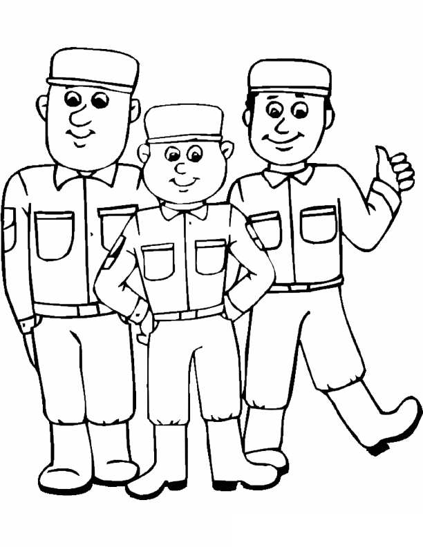 Página para colorir: Militares (Ofícios e Profissões) #102206 - Páginas para Colorir Imprimíveis Gratuitamente