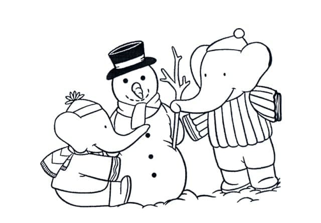 Ilustração de Babar #199712 para colorir, parte da coleção Personagens de Desenhos Animados Ilustração de Babar #199712 para colorir, parte da coleção Personagens de Desenhos Animados